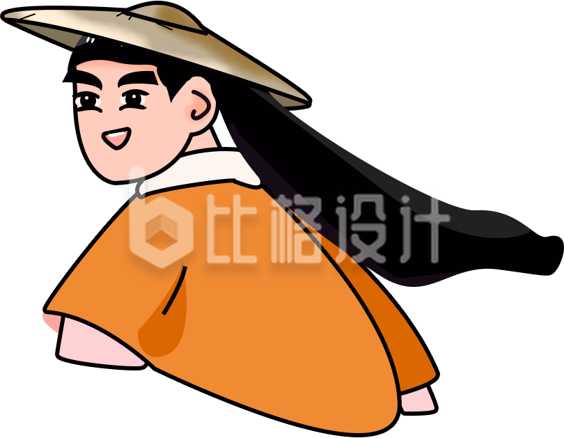 小男孩手绘