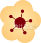 梅花剪影手绘