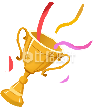 奖杯手绘插画