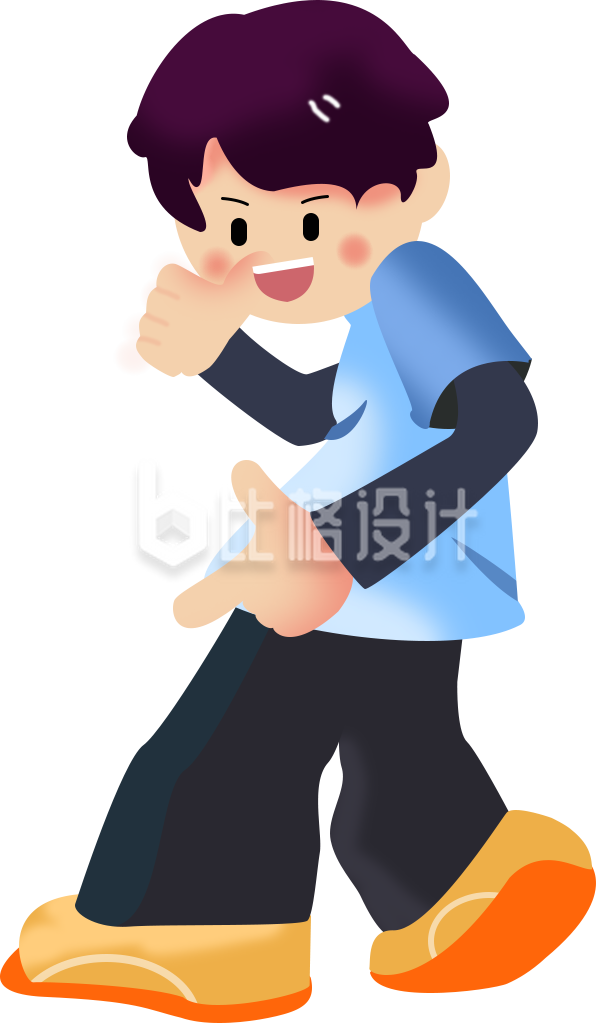 小男孩手绘