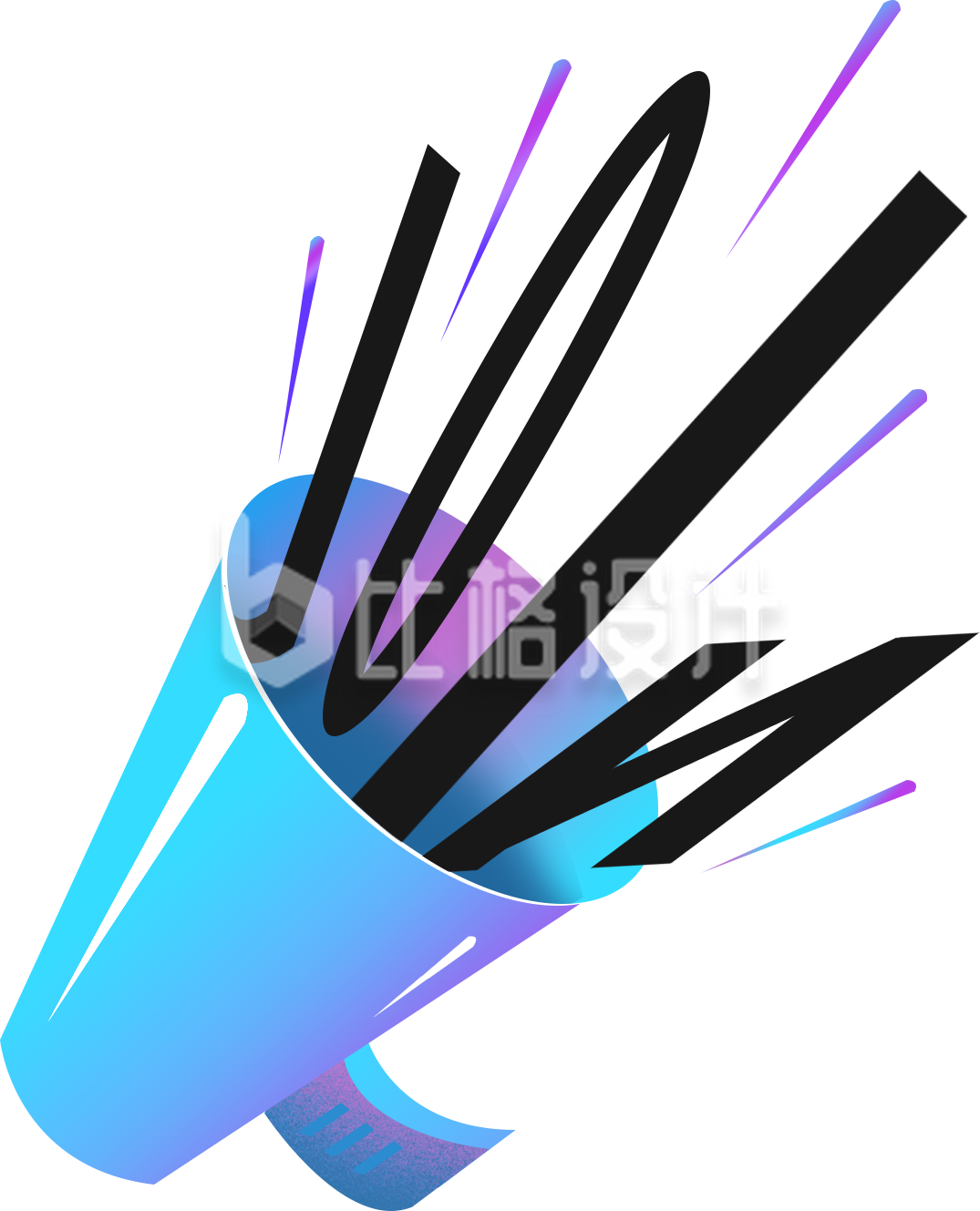 喇叭手绘插画