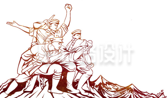 军人手绘插画