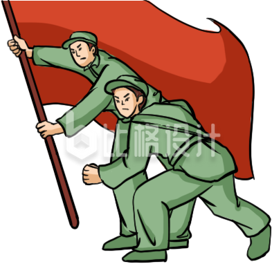 军人手绘插画