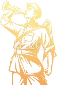 军人手绘插画