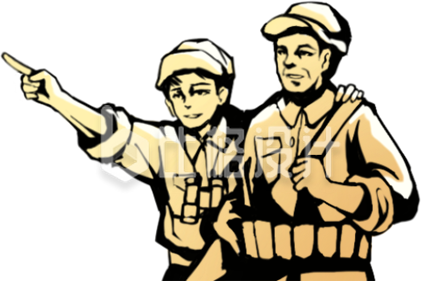 红军手绘插画