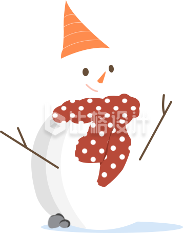 雪人手绘插画