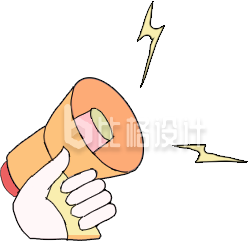 喇叭手绘插画
