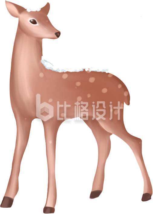 梅花鹿手绘动物