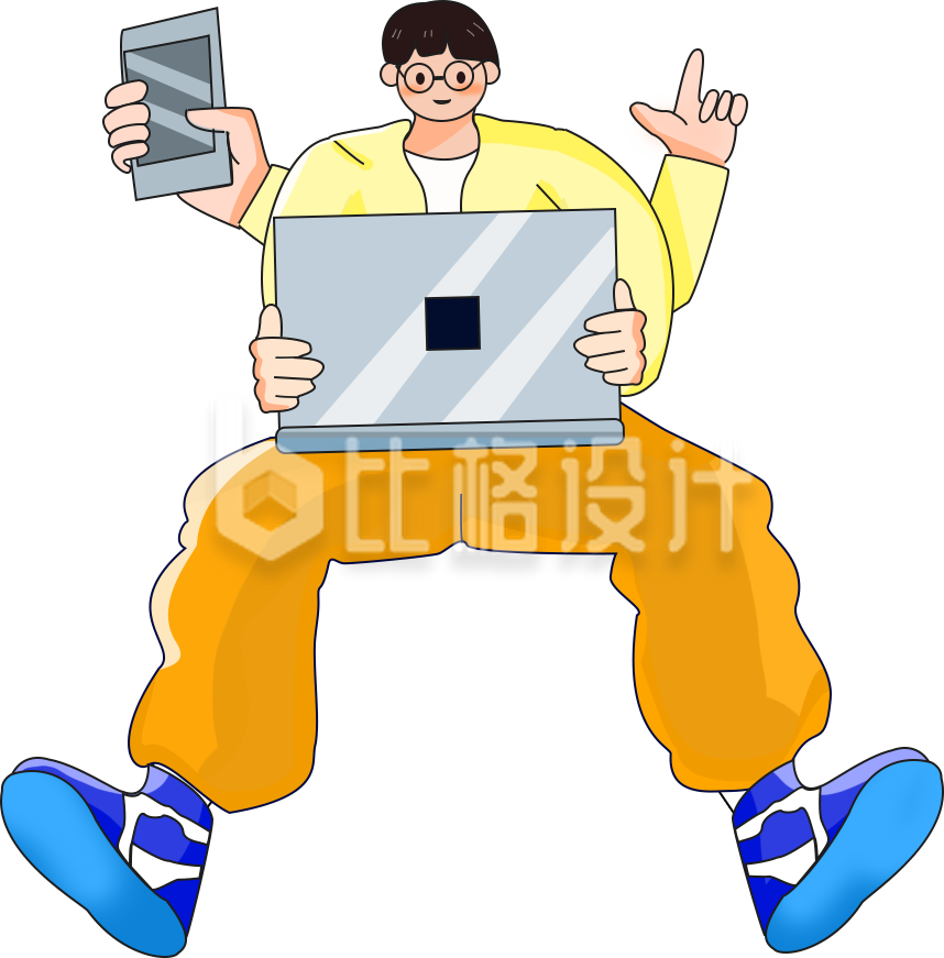 趣味程序员手绘插画