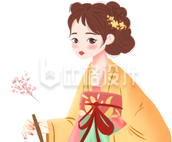 漂亮汉服小姐姐手绘