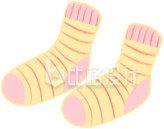 可爱风黄色条纹袜子 母婴用品的温馨之选