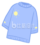 可爱蓝色毛衣图案 时尚服饰箱包宣传图
