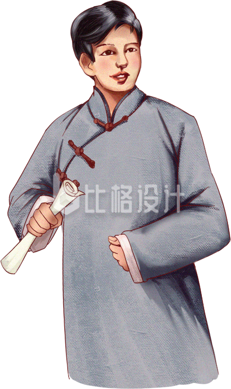 身着传统服饰的古装人物形象宣传图