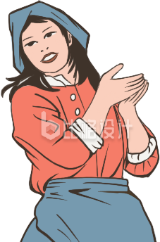 身着传统服饰的女性形象宣传物料图