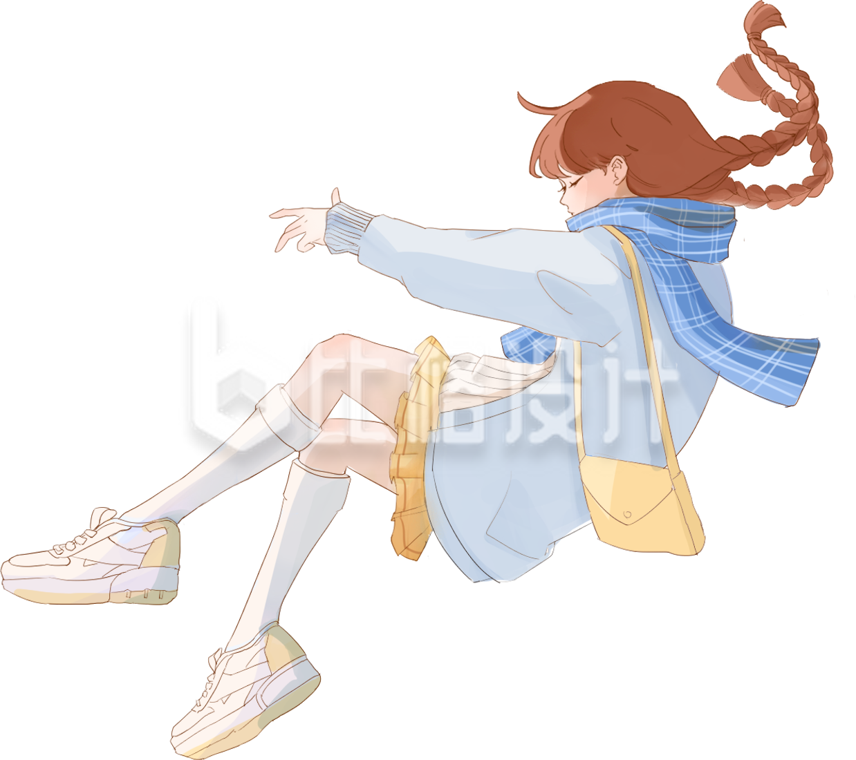 时尚女孩的休闲穿搭展示图