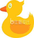 可爱小黄鸭形象 母婴类趣味宣传物料