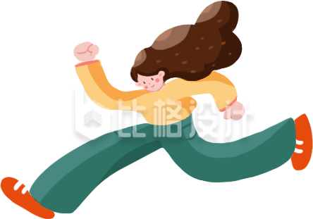 活力运动人物形象 助力跑步健身宣传