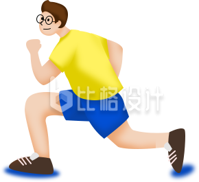 运动人物活力奔跑 健身主题宣传物料