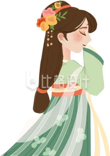古装人物身着汉服尽显古典美宣传图