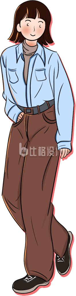 时尚穿搭的商务人士形象宣传图