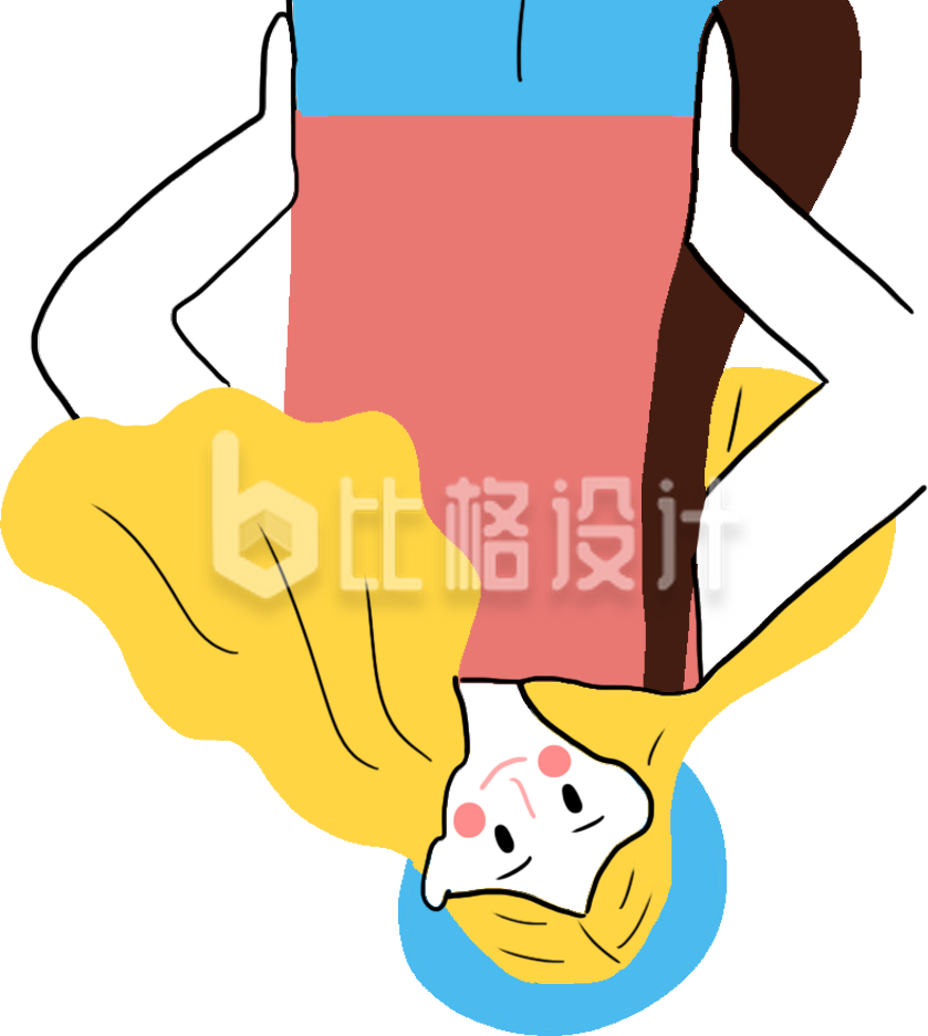 可爱卡通风格展现长发女性形象宣传图 可爱卡通风格展现长发女性形象宣传图
