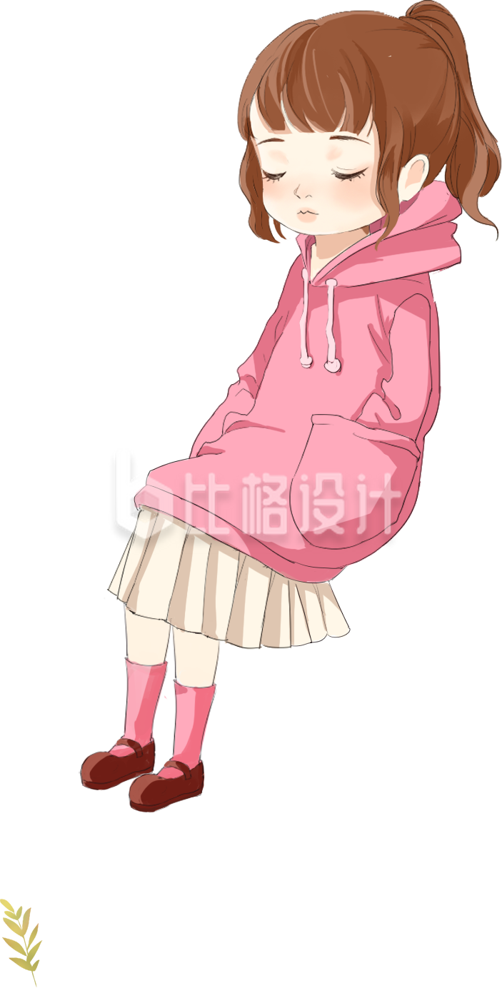 可爱卡通女孩形象 适合做母婴类宣传物料