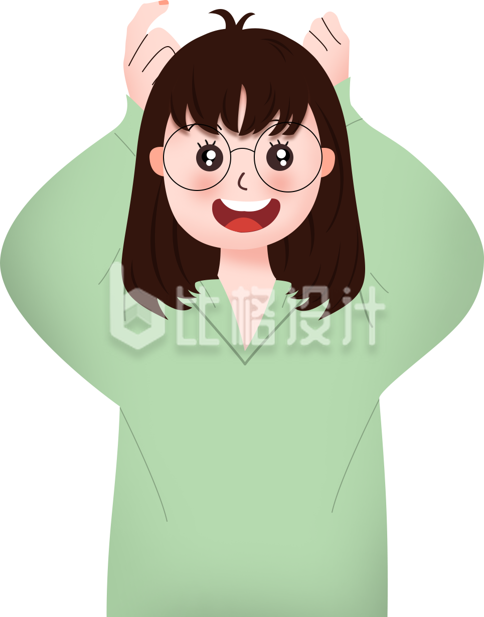 可爱女孩形象图 适合各类宣传物料使用 可爱女孩形象图 适合各类宣传物料使用