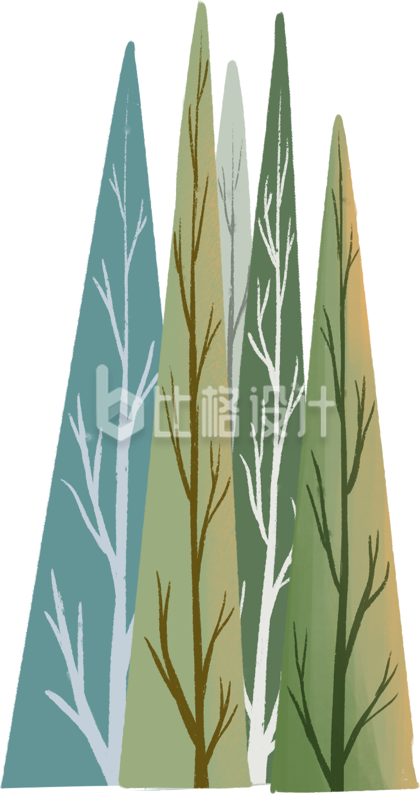 绿色树木森林