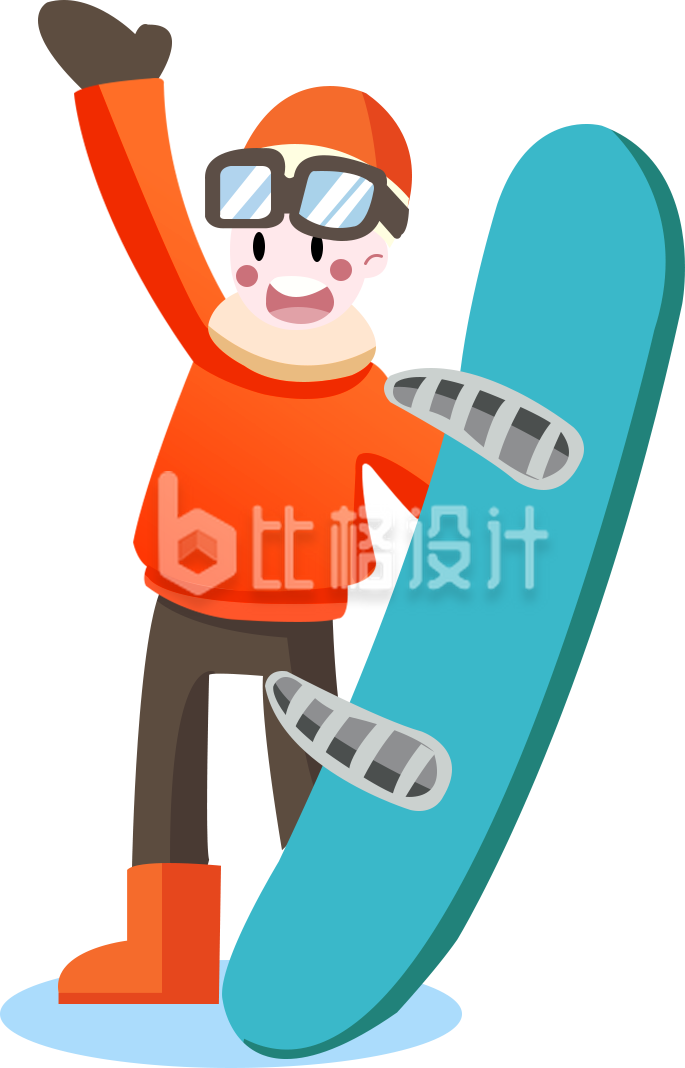 滑冰人物插画