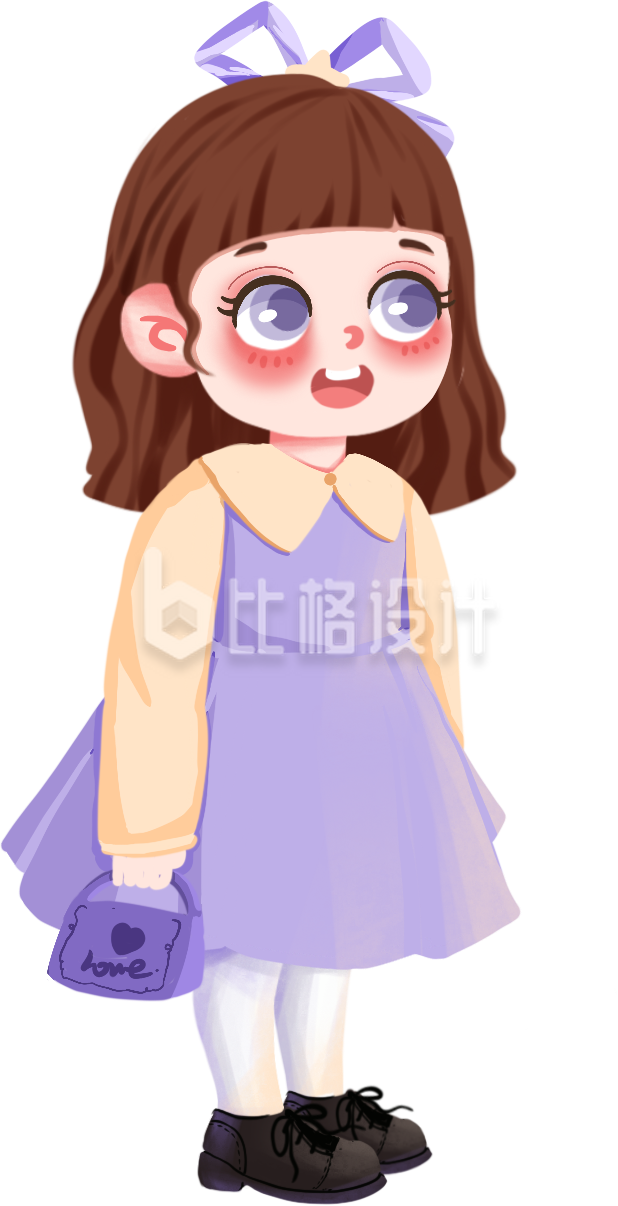 可爱冬天女孩