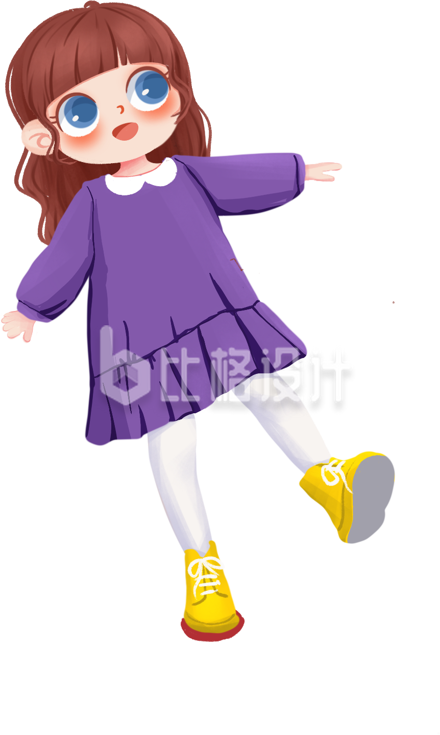 可爱冬天女孩