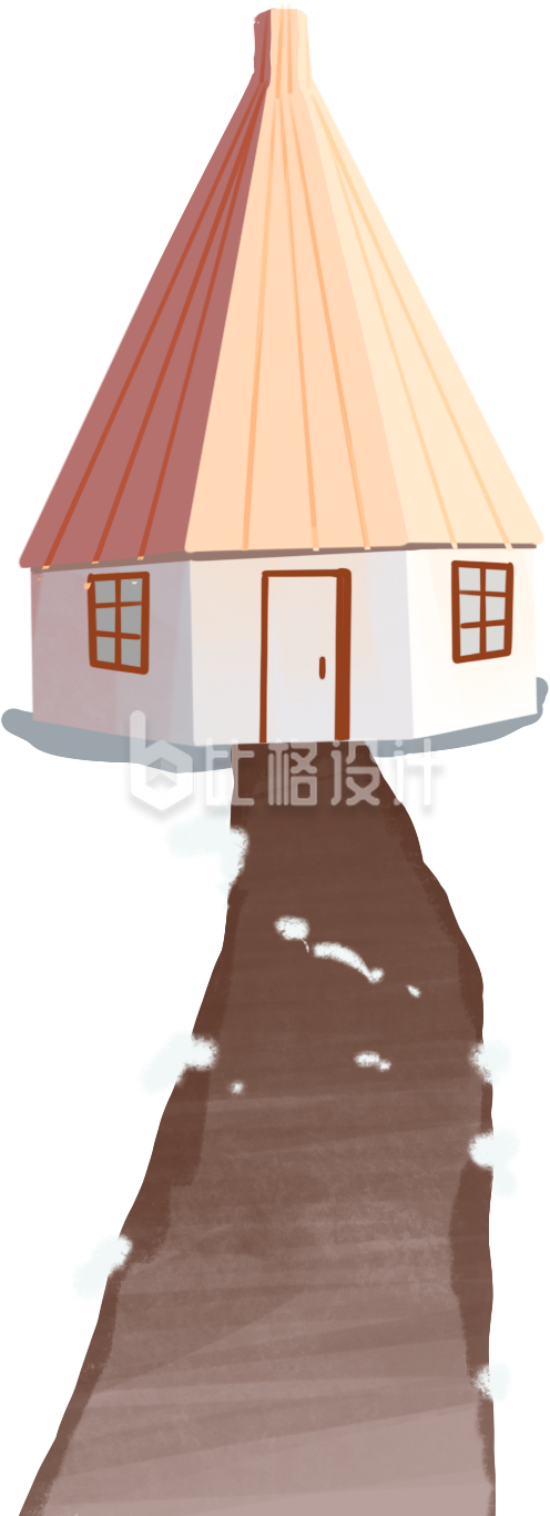 手绘木屋房子