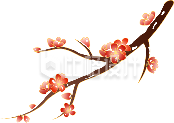 冬天下雪梅花