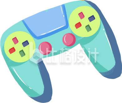 游戏机手绘插画