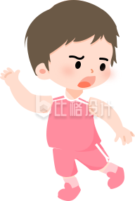 可爱生气的小朋友