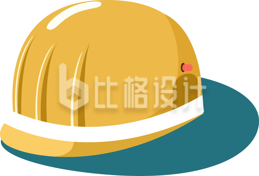 安全帽手绘插画