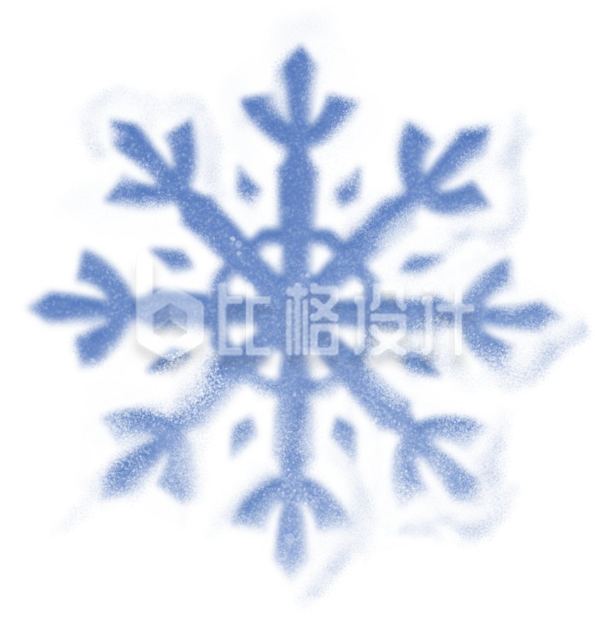手绘雪地雪花插画