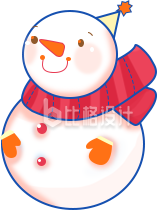 雪人插画手绘