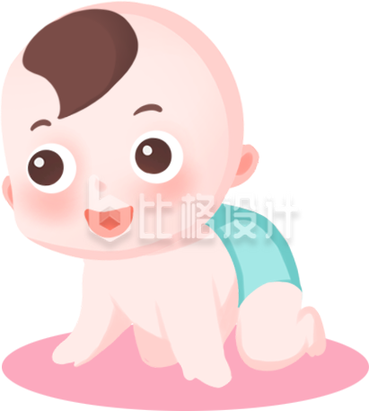 婴儿宝宝可爱手绘插画