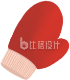 棉手套手绘插画
