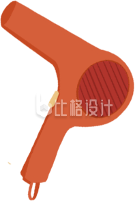 吹风机手绘插画