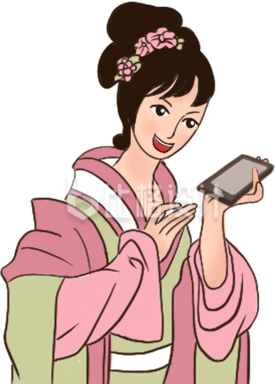 可爱小姐姐插画