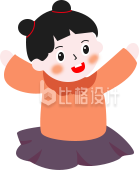 可爱的娃娃手绘插画