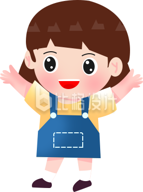 可爱的小女孩插画