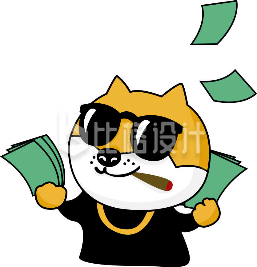 趣味可爱单身狗手绘插画