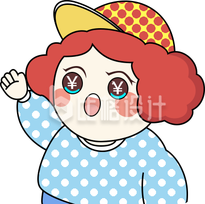 可爱的小女孩插画