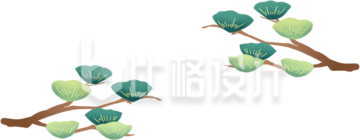 树枝手绘