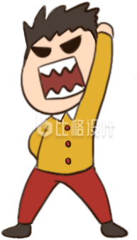 趣味可爱小男孩手绘