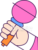 拿着话筒手绘