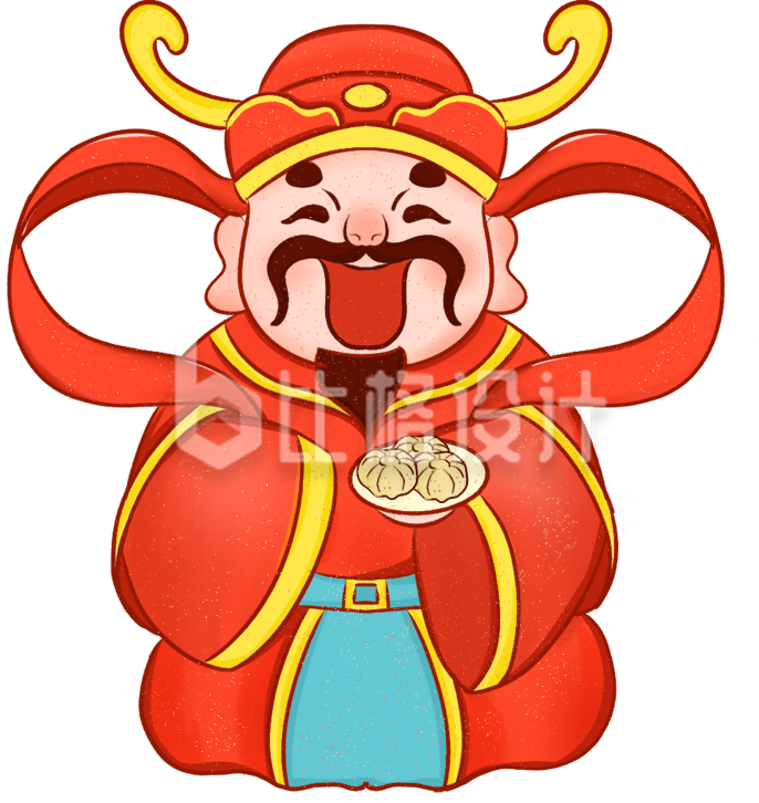 可爱的财神爷手绘